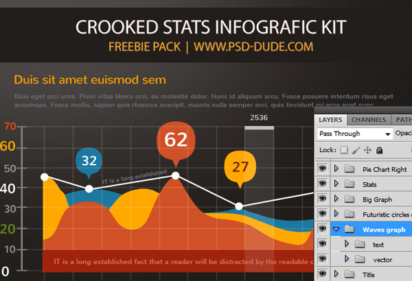 stats infographic psd free download