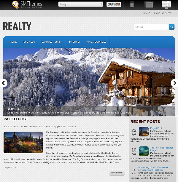 free perfect real estate wordpress website template