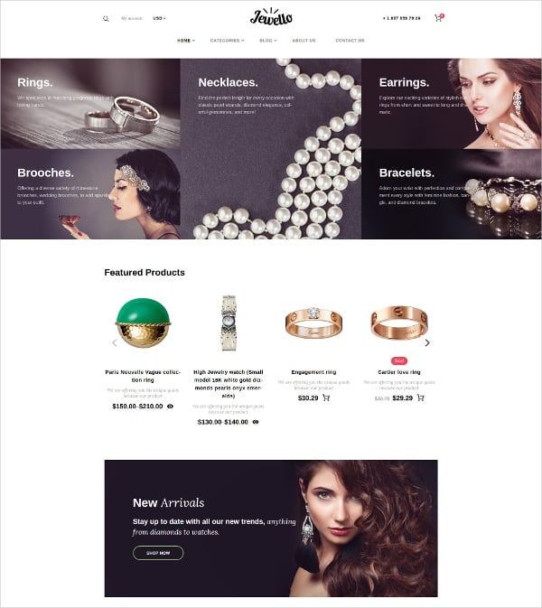 jewellry ecommerec website woocommerce theme 70