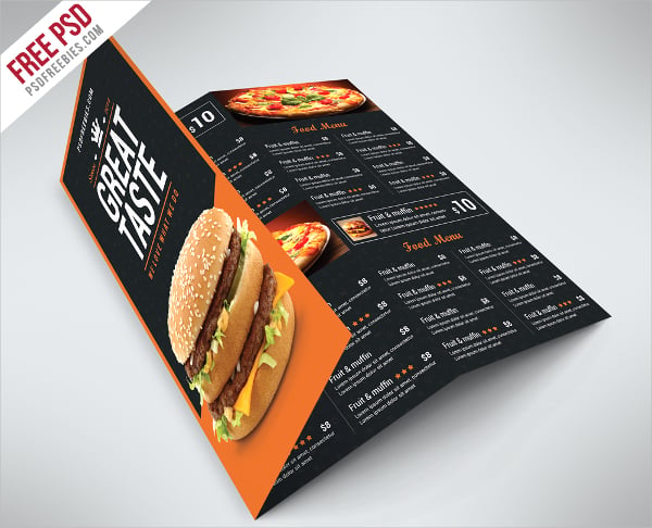 fast food brochure free psd