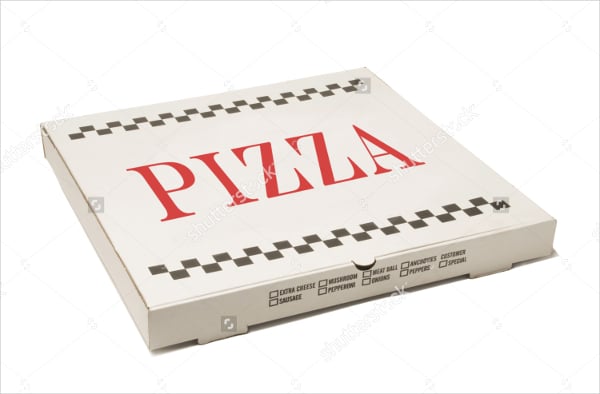 white pizza delivery box