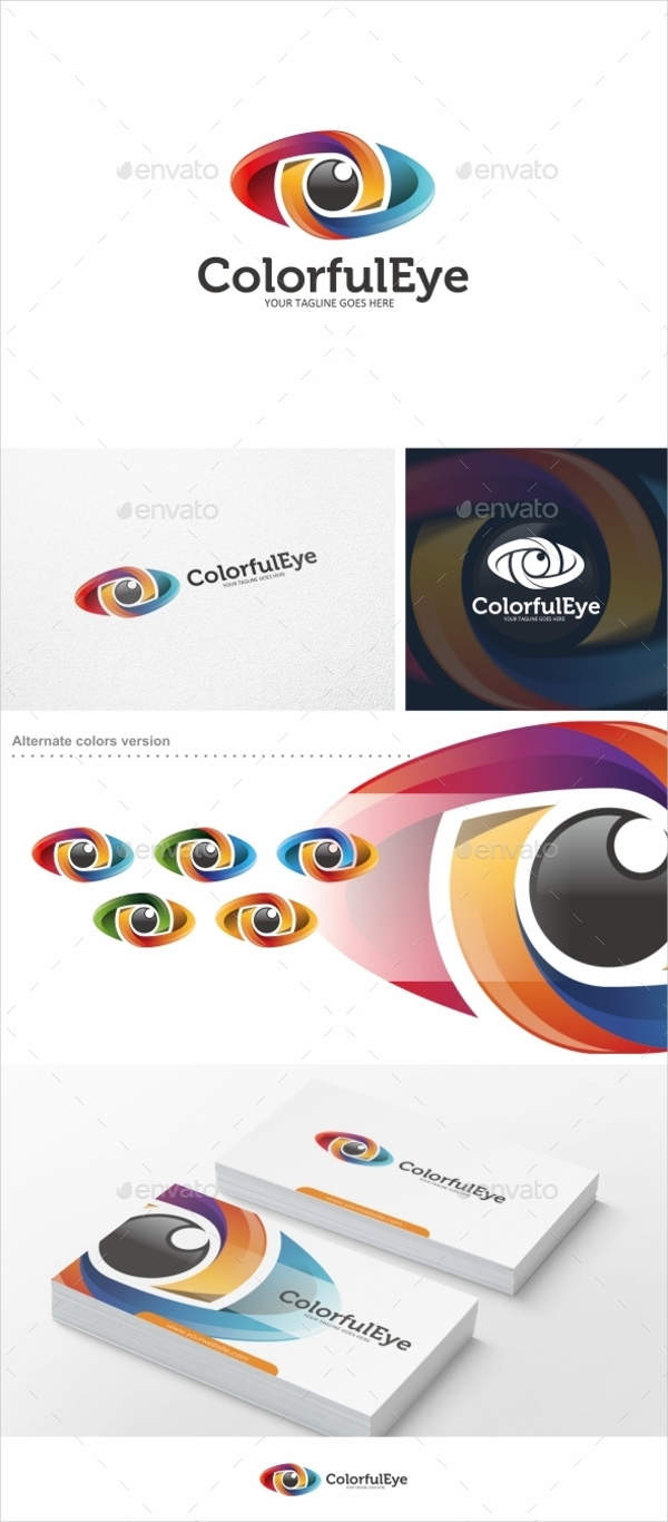 colorful eye logo template1