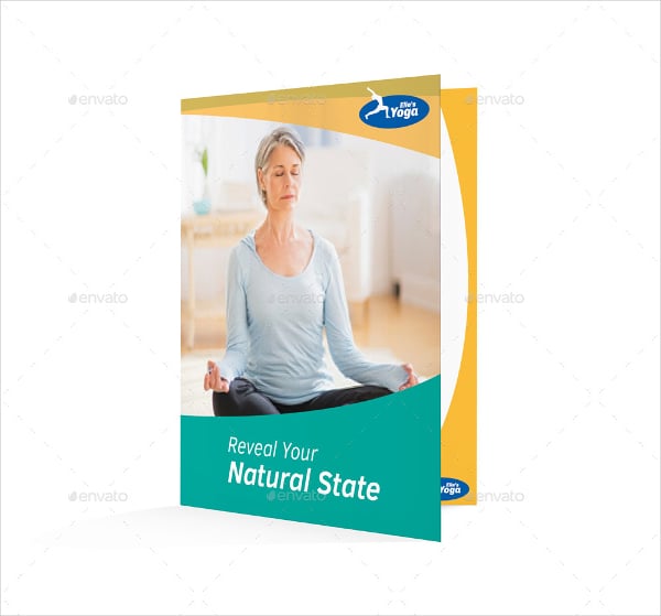 half fold yoga brochure