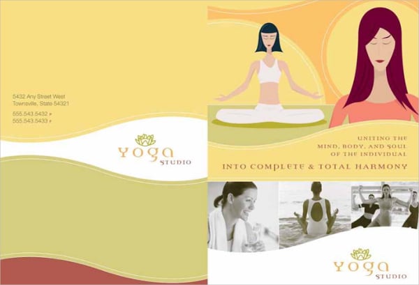 yoga instructor studio brochure template