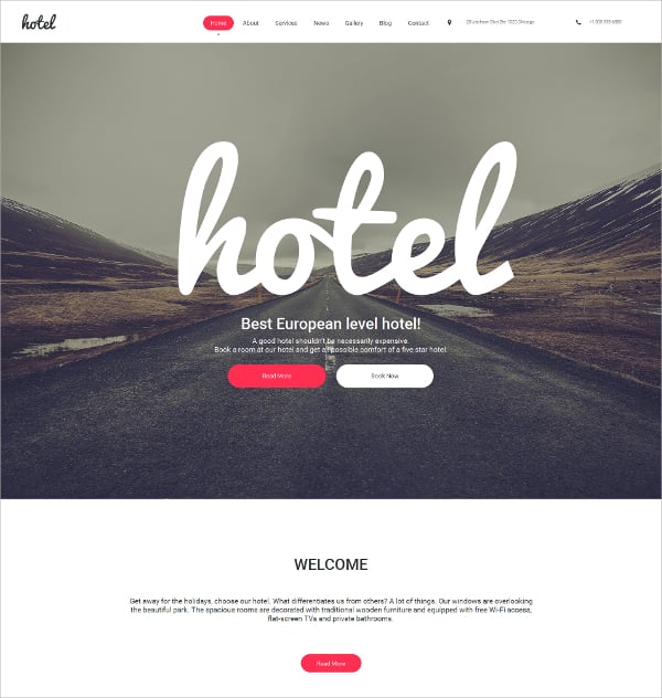 hotels responsive moto cms 3 website template