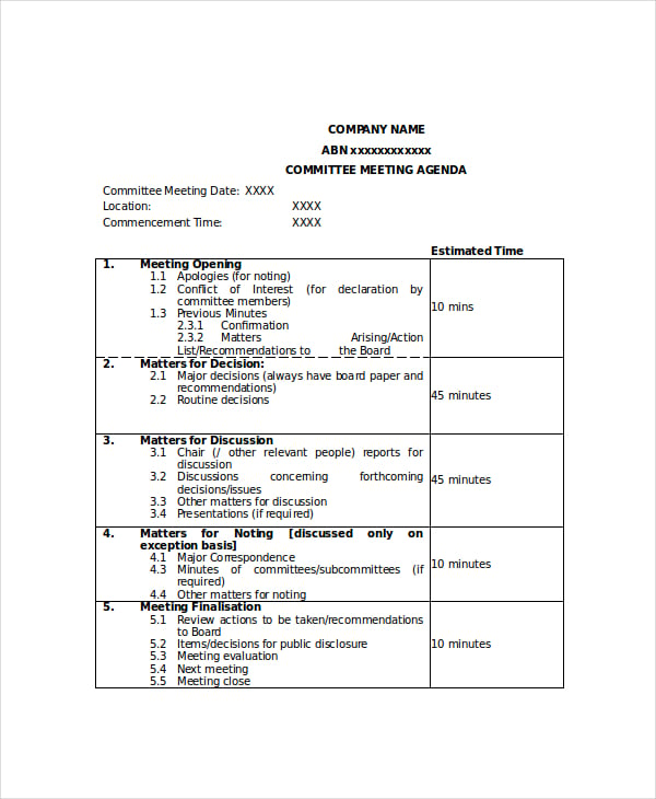 example-weekly-committee-meeting-agenda-template1