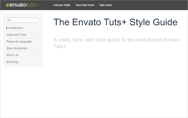 envato tuts style guide