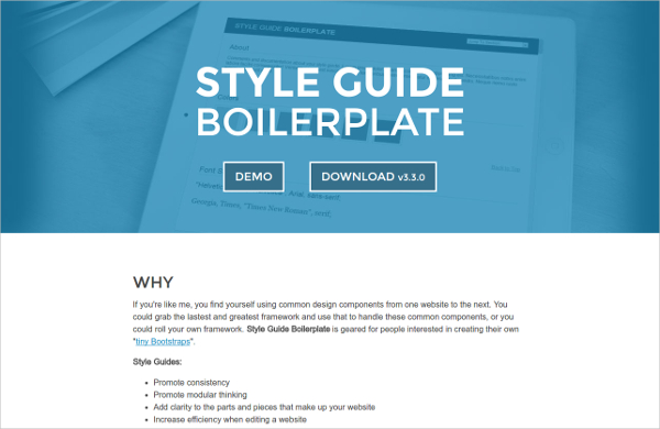 style guide boilerplate