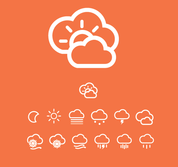 bright fun weather icon