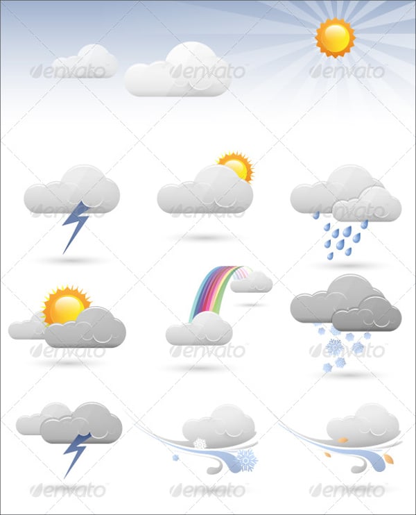 isolated weather icons1