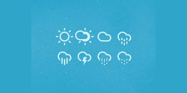 drizzle rain weather icons