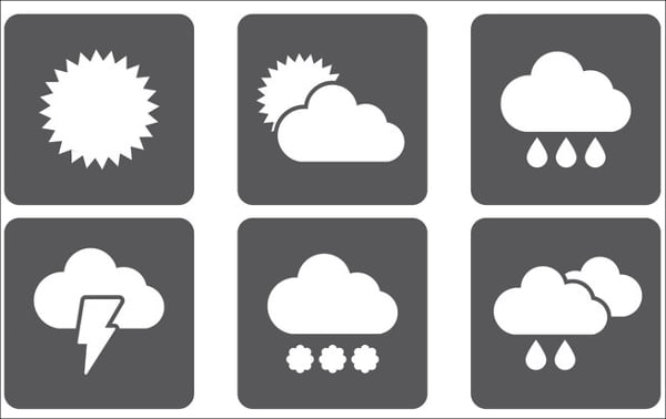 simple weather icon set