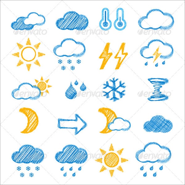 doodle style weather icon