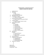 Corporate Board of Directors Meeting Agenda Example