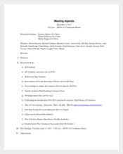Basic Formal Meeting Agenda Sample