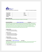Effective Project Meeting Agenda Sample Template