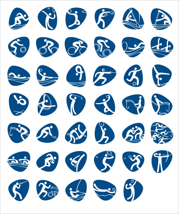 summer olympics 2016 pictograms logo