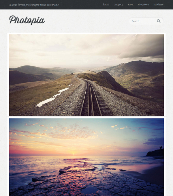 free adventure photography website template