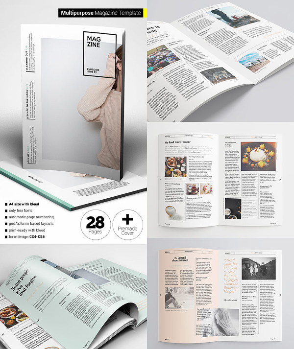 creative flexible magazine template layouts