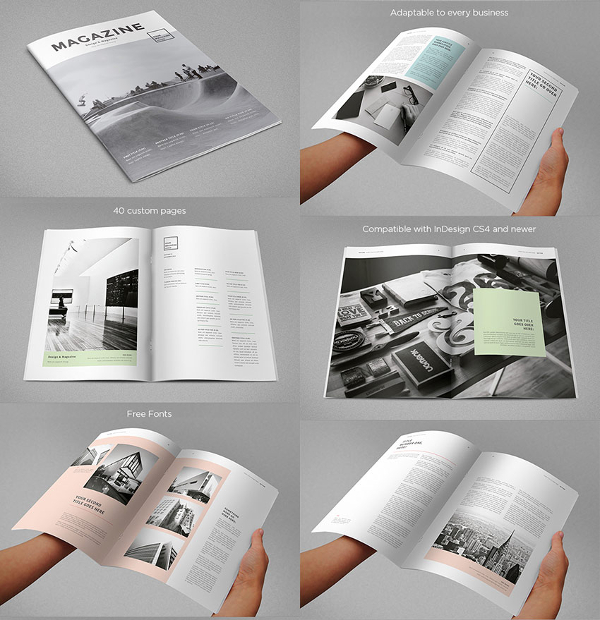 modern magazine multiple print design layouts