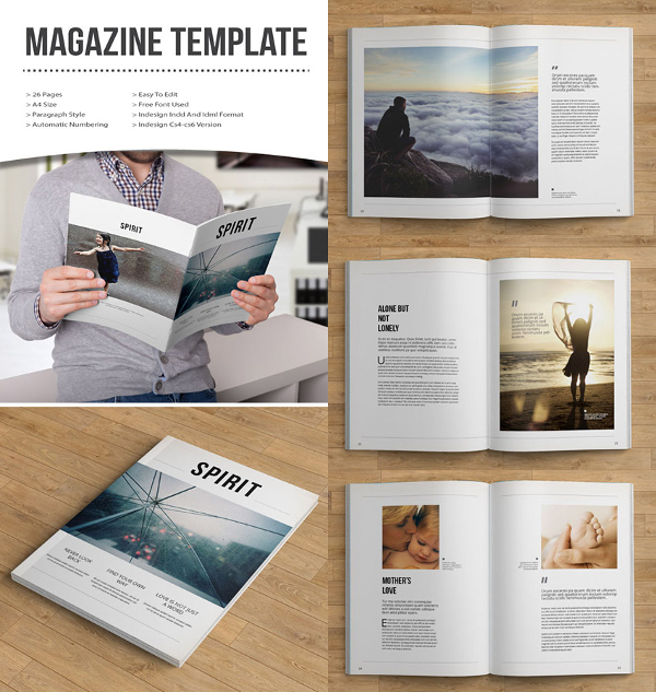 creative magazine layout