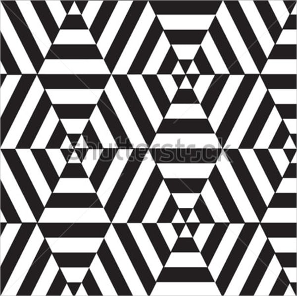 black and white cube pattern