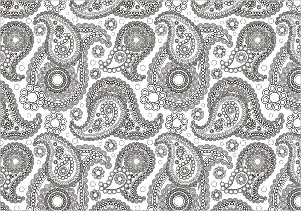 black and white paisley pattern