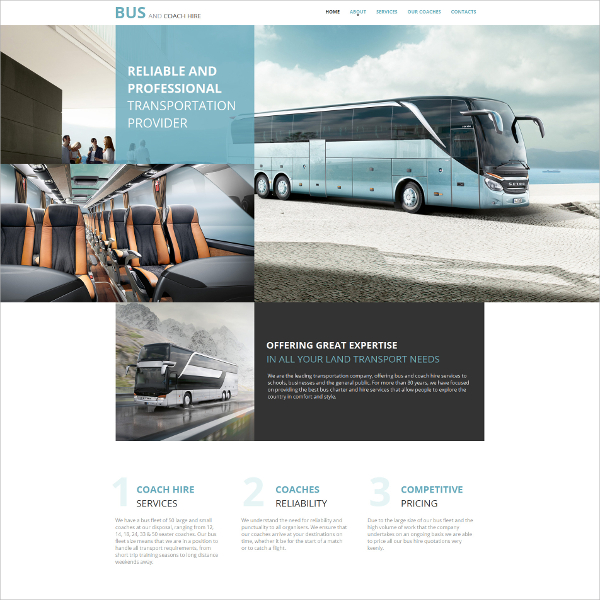 transportation business moto cms html website template