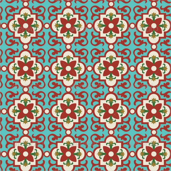 floral tile pattern