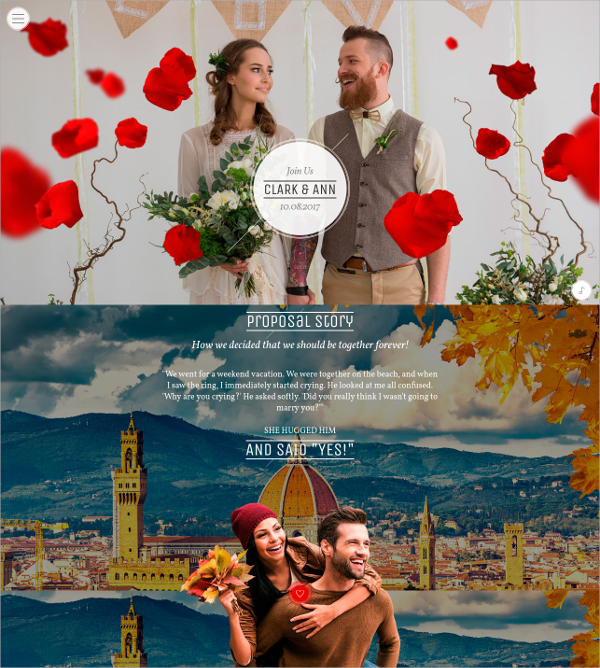 responsive wedding events website theme