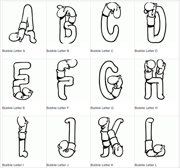 cool alphabet to draw