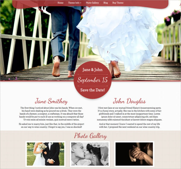 pretty wordpress wedding website theme
