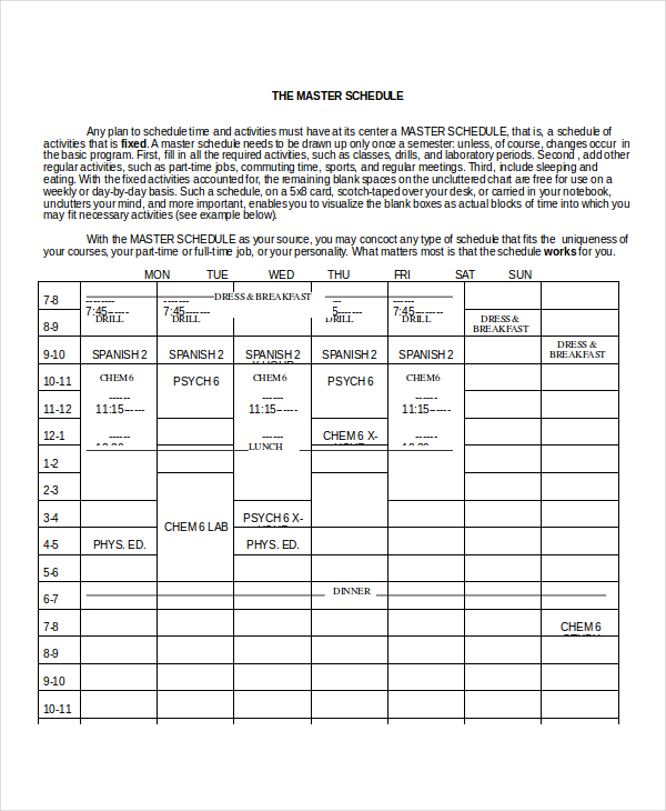 22+ Timetable Templates Free Sample, Example, Format