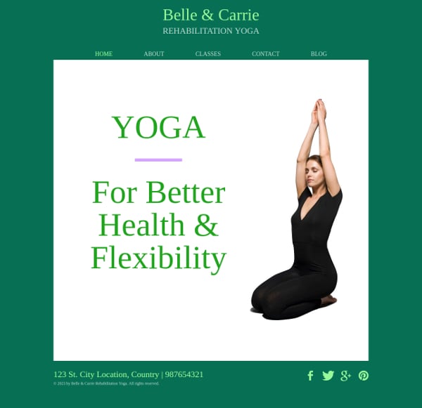 rehabilitation yoga template