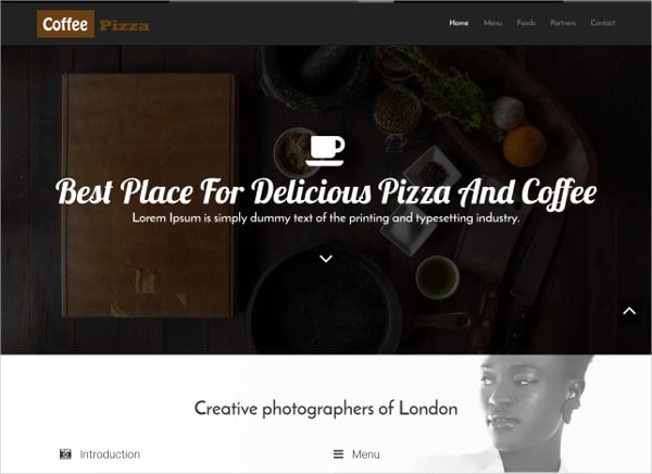 restaurant free boostrap themes template