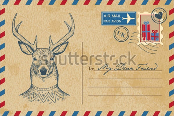 christmas postcard template