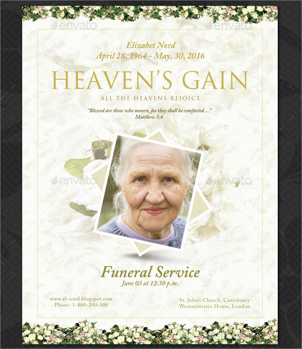 16+ Funeral Memorial Program Templates - PSD, AI, Vector EPS