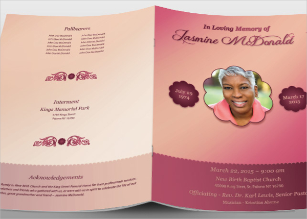 16+ Funeral Memorial Program Templates - PSD, AI, Vector EPS