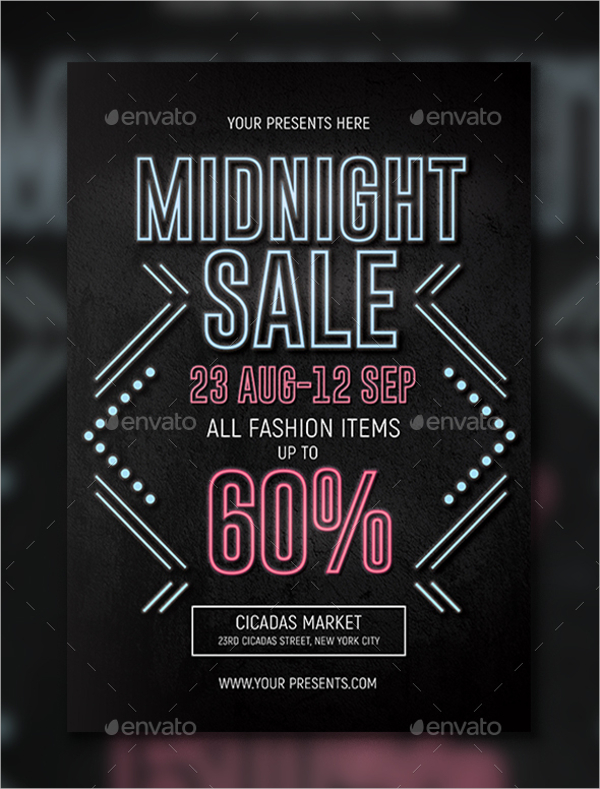 midnight sale flyer