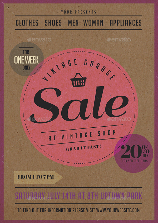 vintage sale flyer