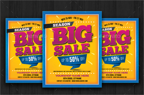 big sale flyer