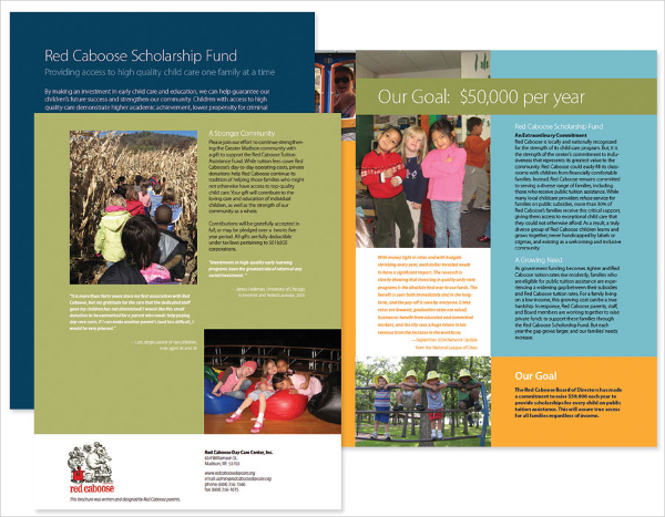 fundraising brochure for preschool