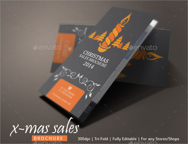 christmas sales brochure template