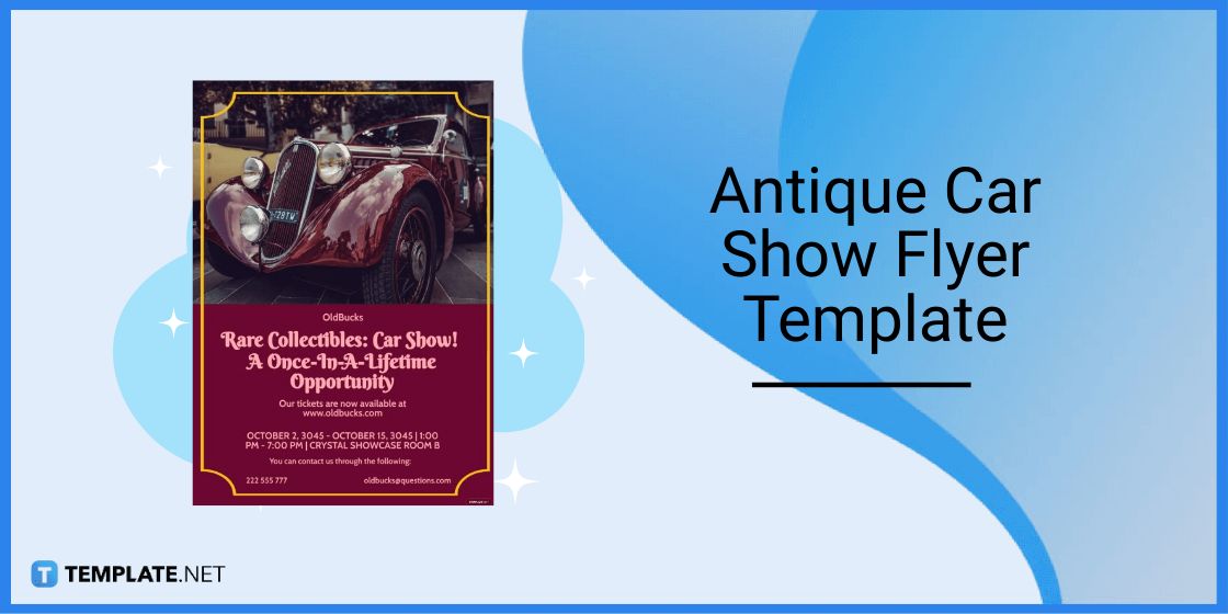 antique car show flyer template