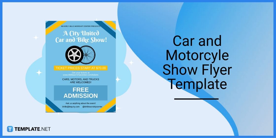 car and motorcyle show flyer template