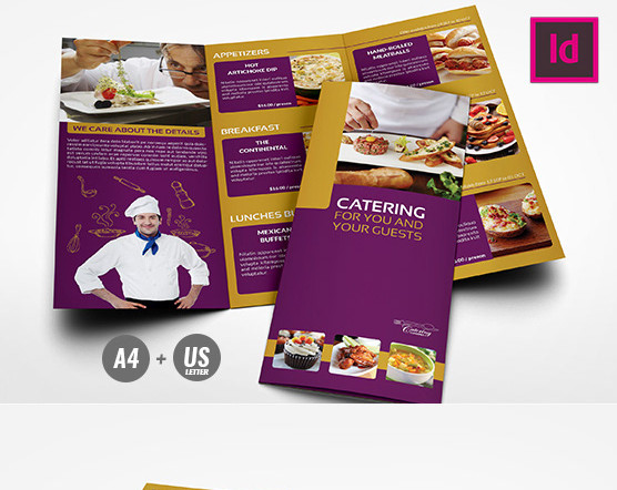 catering tri fold brochure template