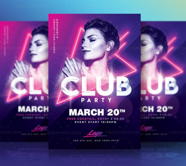 club party flyer psd