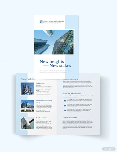 commercial real estate bi fold brochure template