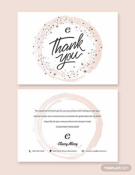 thank you card template for business psd free download