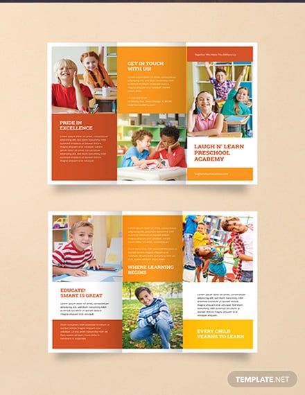 free preschool brochure template